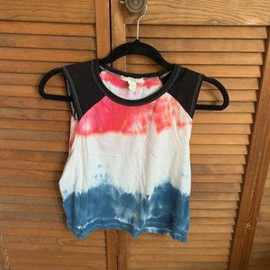 Tie Dye Tank Top - Red White and Blue